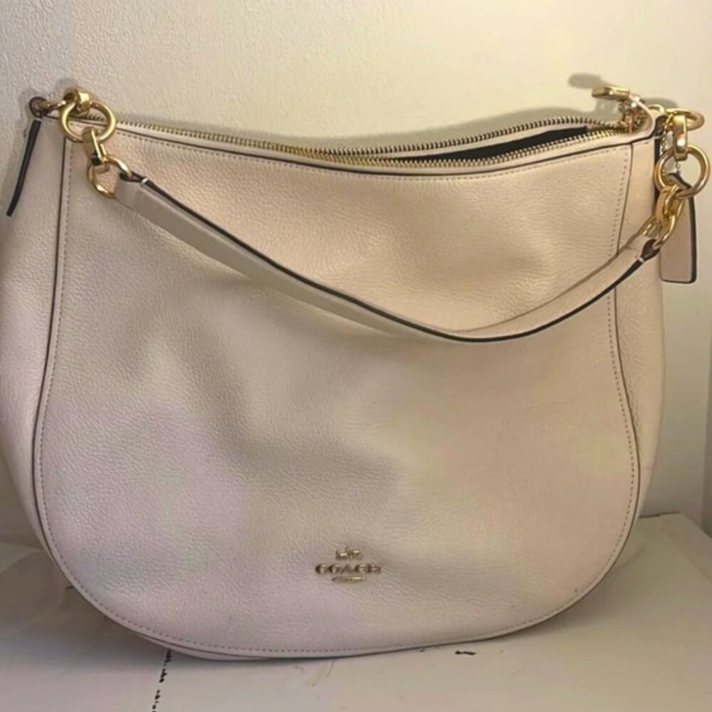 Cream Coach Elle Hobo Bag